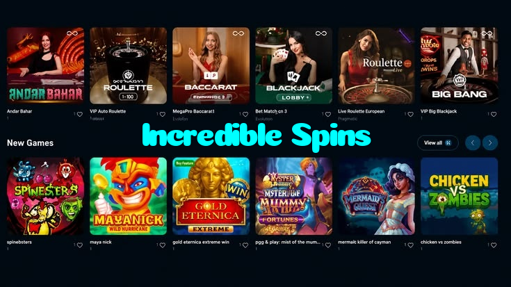 Incredible Spins خوش آمدید بونس +600% پیشکش موبائل ایپ کے پروموشن سیکشن میں دکھائی دیتی ہے۔